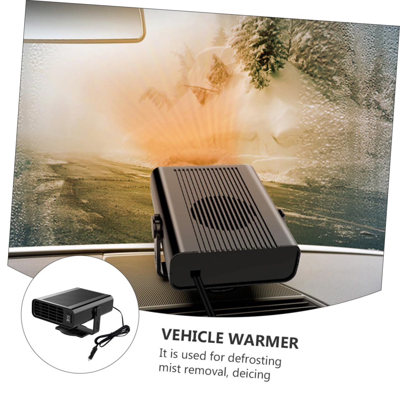 ULTECHNOVO 3stücke Autoheizung Defroster Tragbarer Heizlüfter Für Fahrzeuge Effektiver Scheibenenteiser Und Innenraumheizung Kompakt Und Material Für Kalte Tage