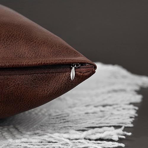 Miniatura 5 de PANOD Fundas de almohada lumbar decorativas de 16 x 24 pulgadas fundas de almohada largas de piel sintética de alta calidad para sofá de granja cama