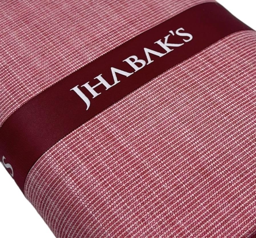 Image of JHABAK'S Unstitched Cotton Blend Solid Shirt & Trouser Fabric - 2.25 m Shirt Cloth - 1.20 m Pant Piece