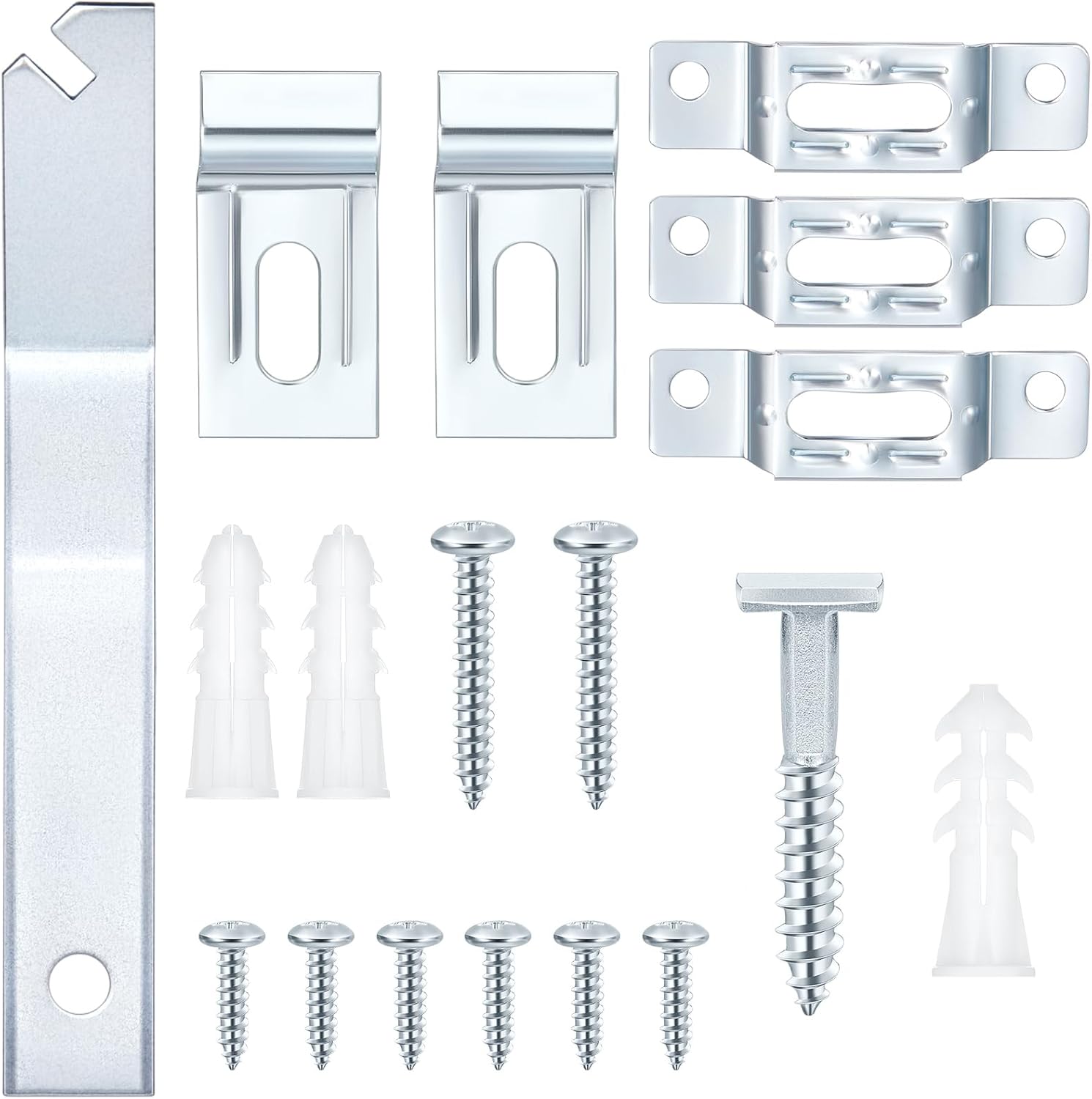Product image of 30 Set Frame Lock Security Hanging Kits Security Artwork Picture Hangers with T-Head Screws and 1 Hanging Clamp Wrenches for Museums Art Galleries Hotels Restaurant, Supports up to 15 Pounds