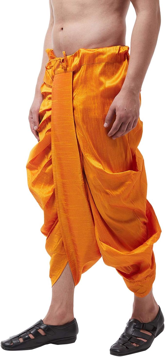 One size Sojanya (Since 1958 Men'S Silk Blend Stitched Dhoti