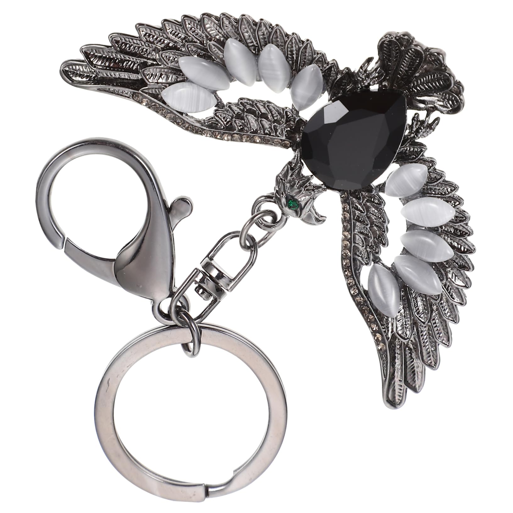 SHERCHPRY 2 llaveros colgantes con diamantes de imitación, llavero pequeño de águila para regalo, llavero decorativo