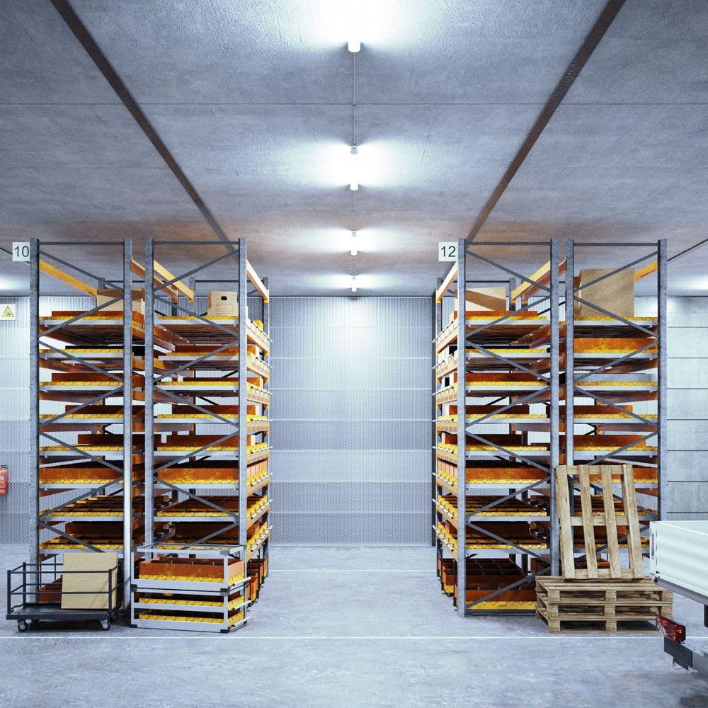 HOFTRONIC - 4x Plafoniera LED Impermeabile per soffitto IP65 150 cm - 48 W 5760 Lumen - 6400 K luce Bianca Fredda - Collegabili - IK07 - Lampada per Garage Cucina Officina Ufficio Bagno Magazzino