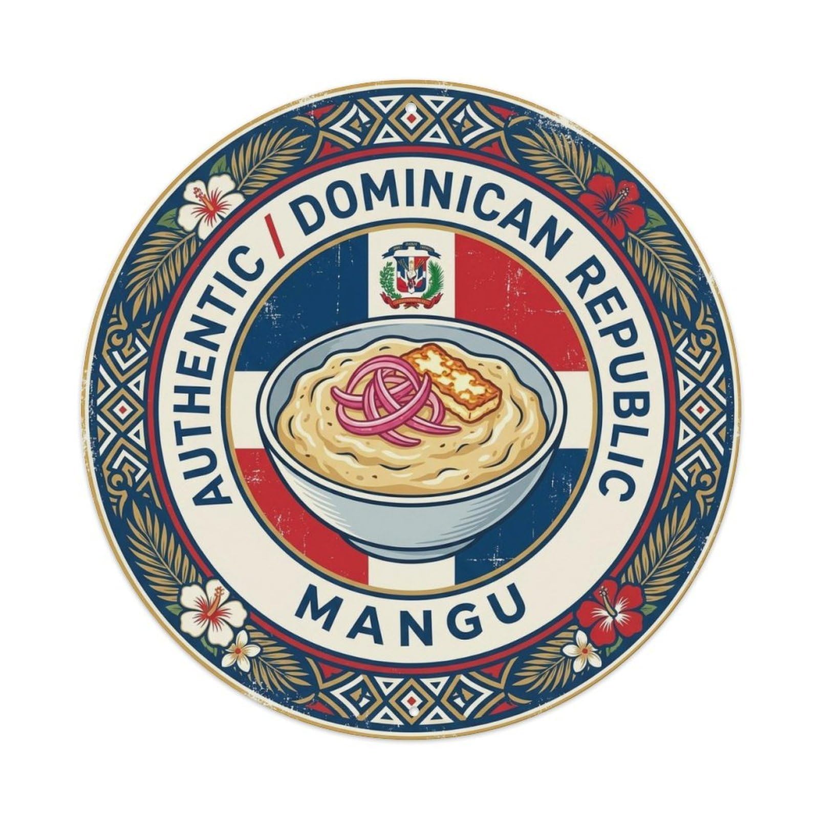 Dominican Republic Travel Mangu Dominican Plantain Dish Metal Tin Sign