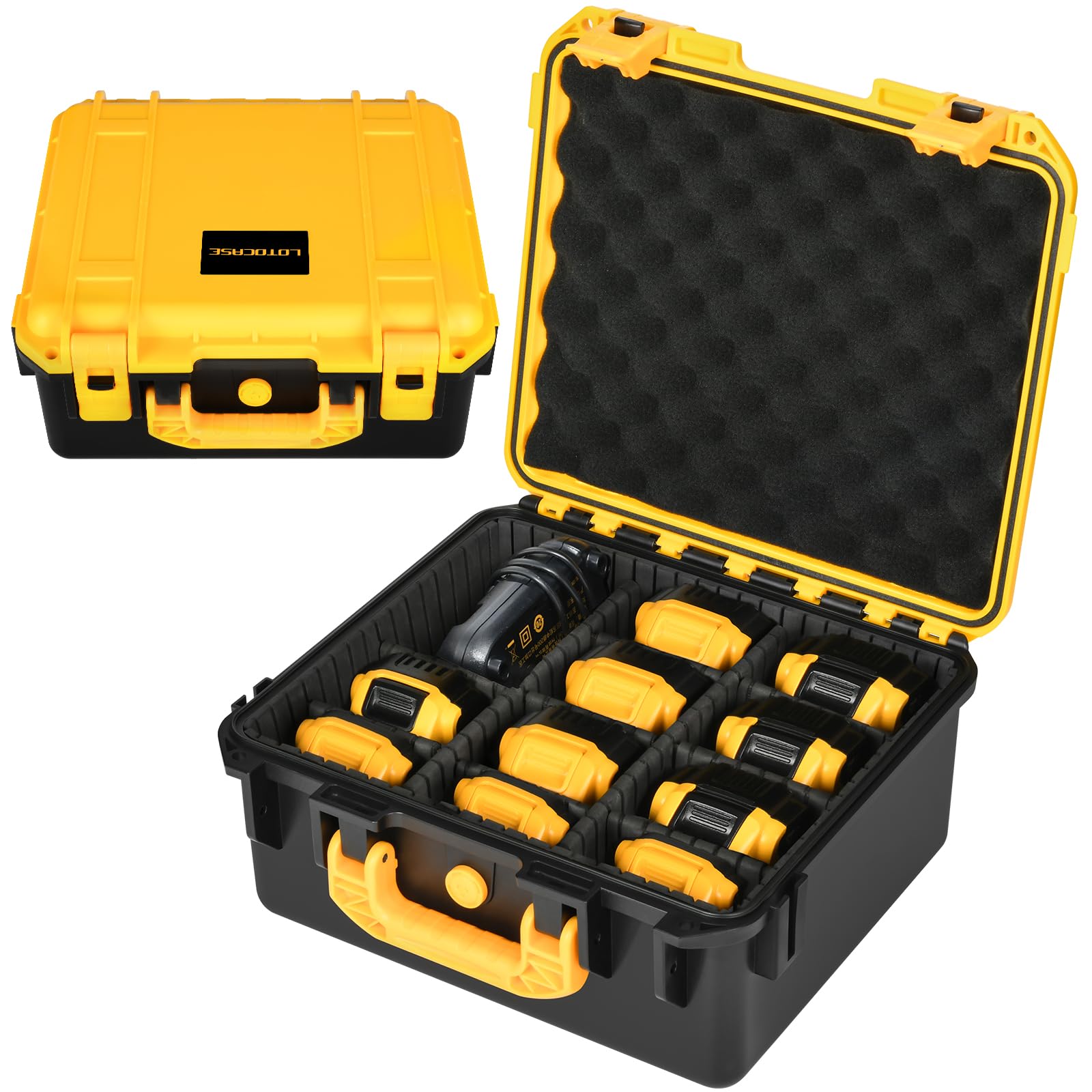 Boîte de rangement pour batterie Dewalt XR 18V 20V coffret de transport rigide anti-choc
