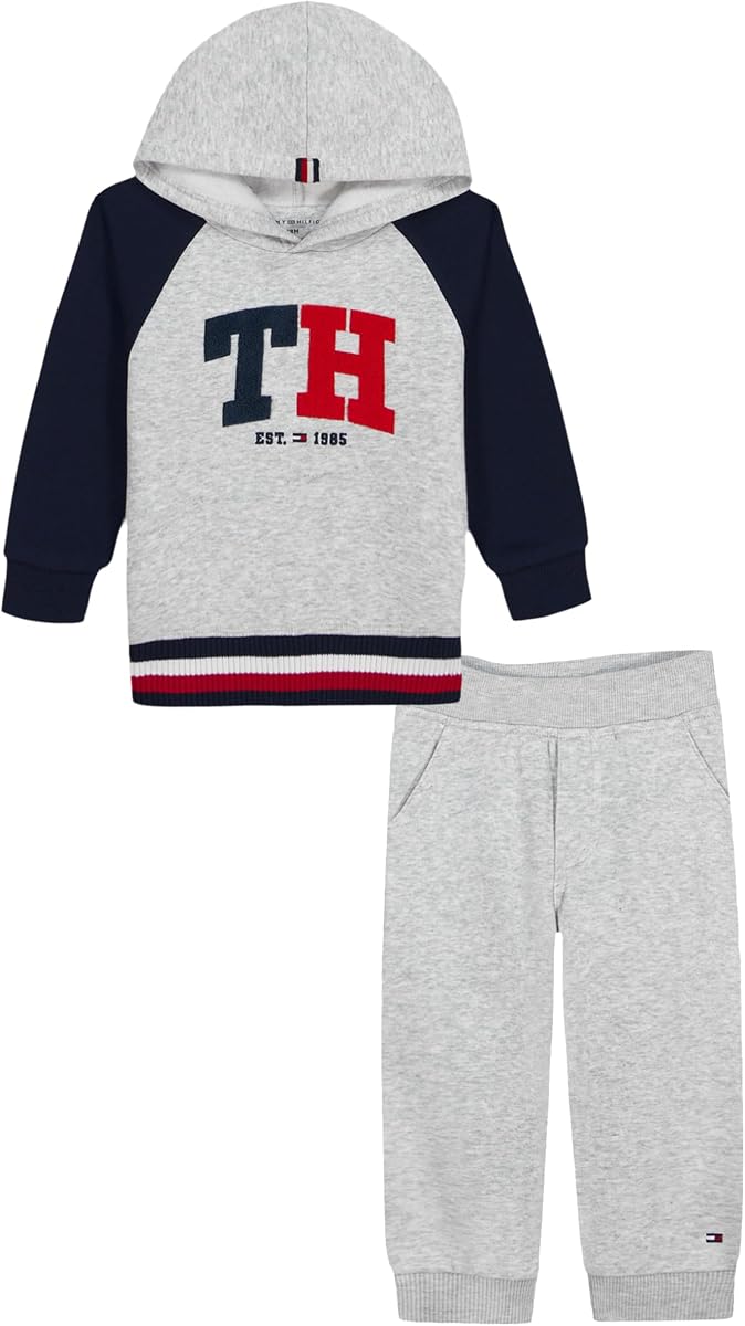 Tommy Hilfiger Baby Boys' 2-piece Fleece Set, Sweatshirt and Jogger Sweatpant