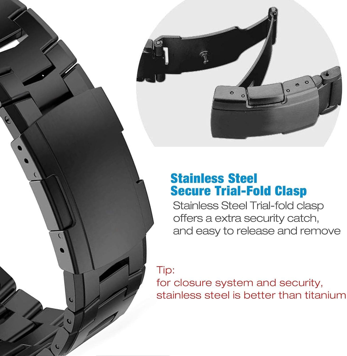 26mm Titanium Metal Quick Release WatchBand Compatible for Fenix 8 51mm/Enduro 3 51mm/Fenix 6X Pro/7X Pro/5X Plus,22mm Band for Fenix 8 47mm/E 47mm/Fenix 6 Pro/7/5 Plus/EPIX 2/Forerunner 965 - Image 4