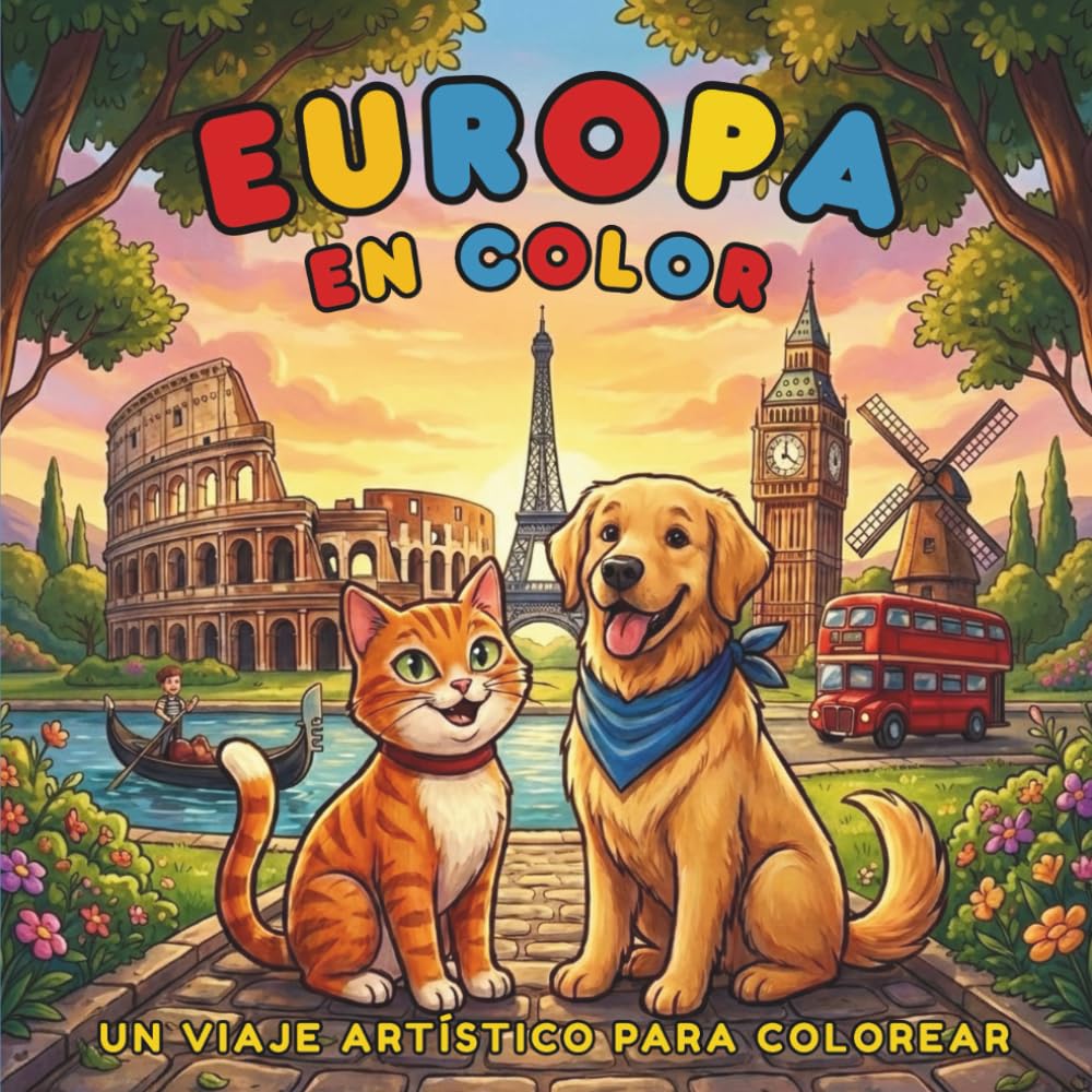 Europa en color: Un viaje artístico para colorear