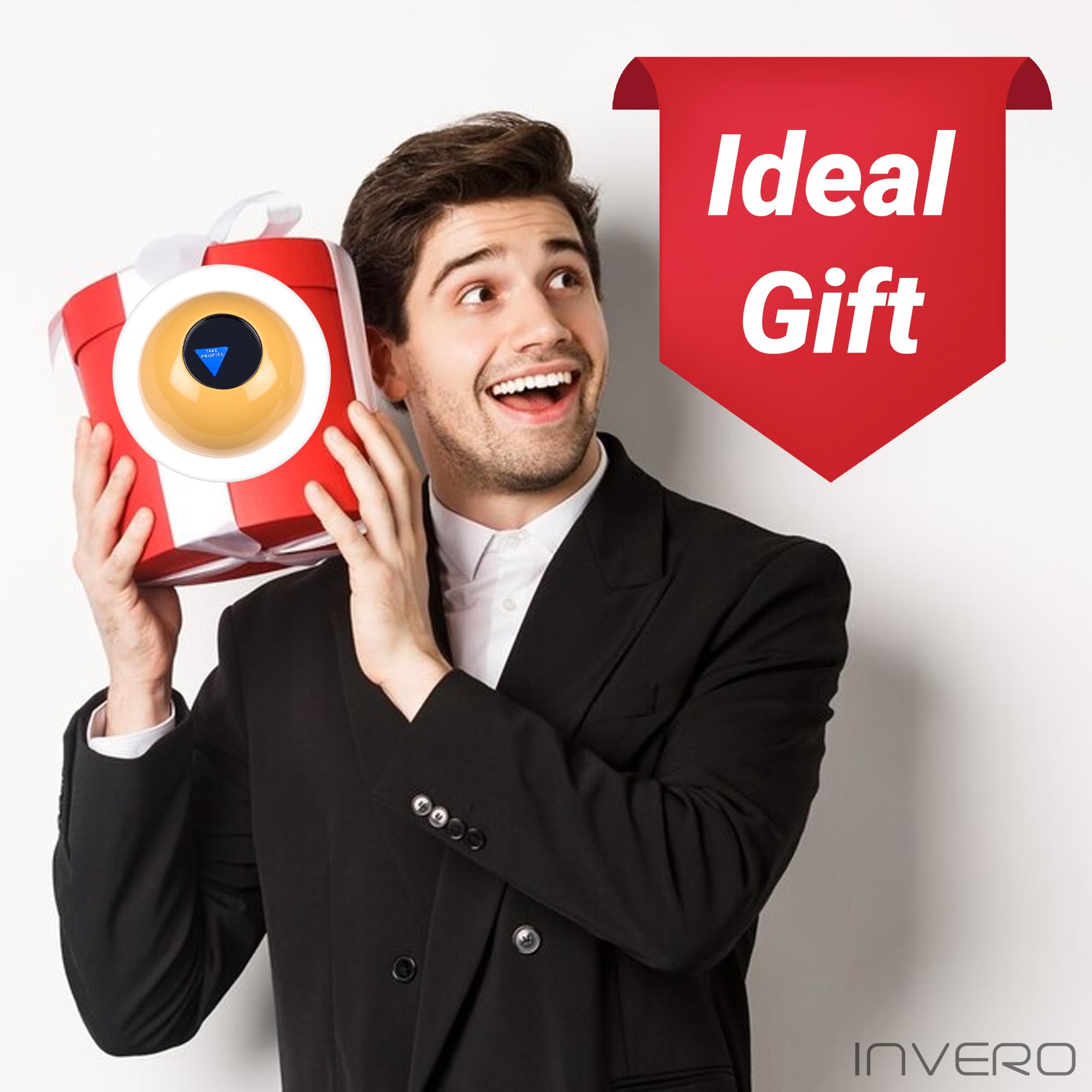 Invero Palla decisionale per criptovalute, gadget da scrivania, diametro 10 cm