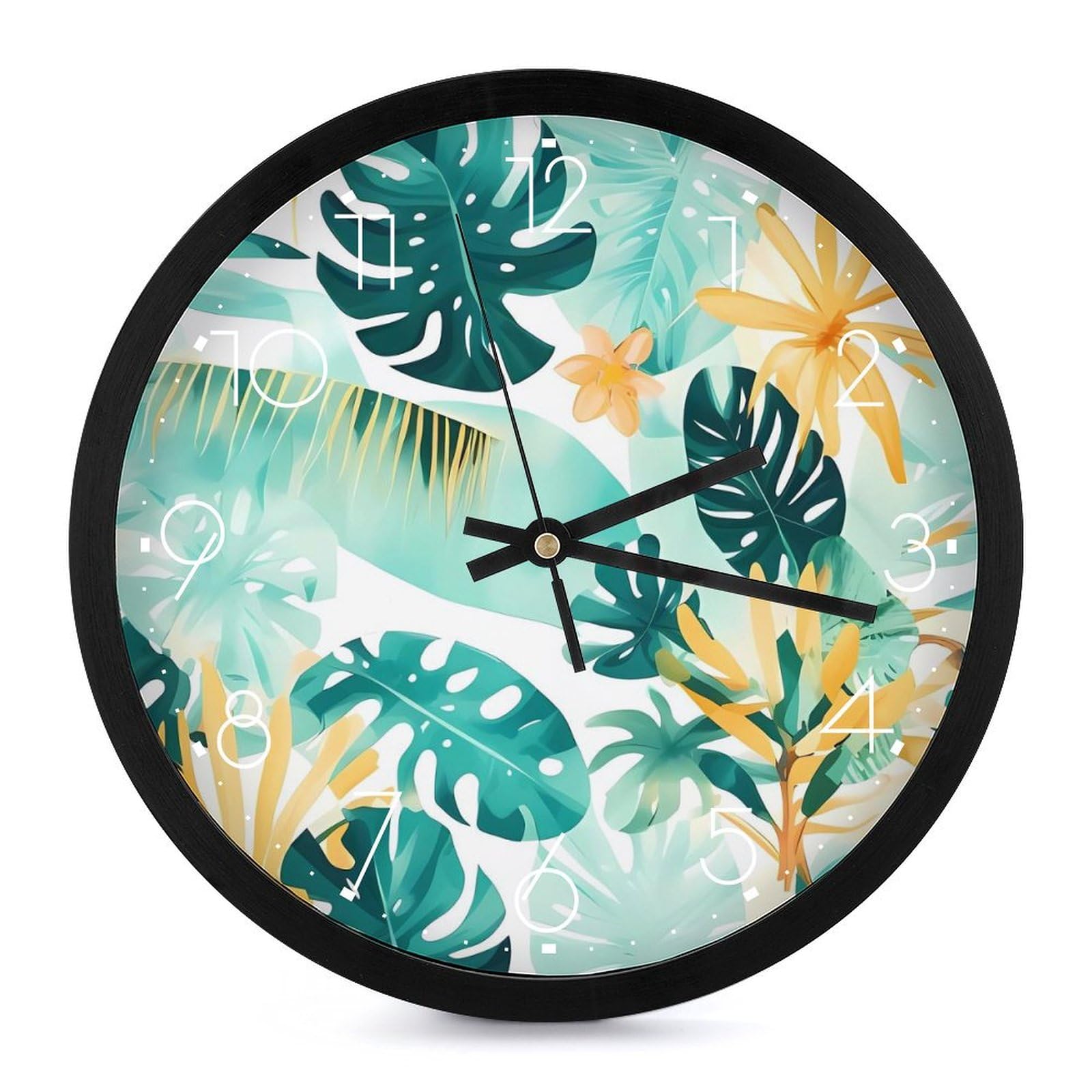 Horloge murale décorative pour salon et espace de vie chaleureux