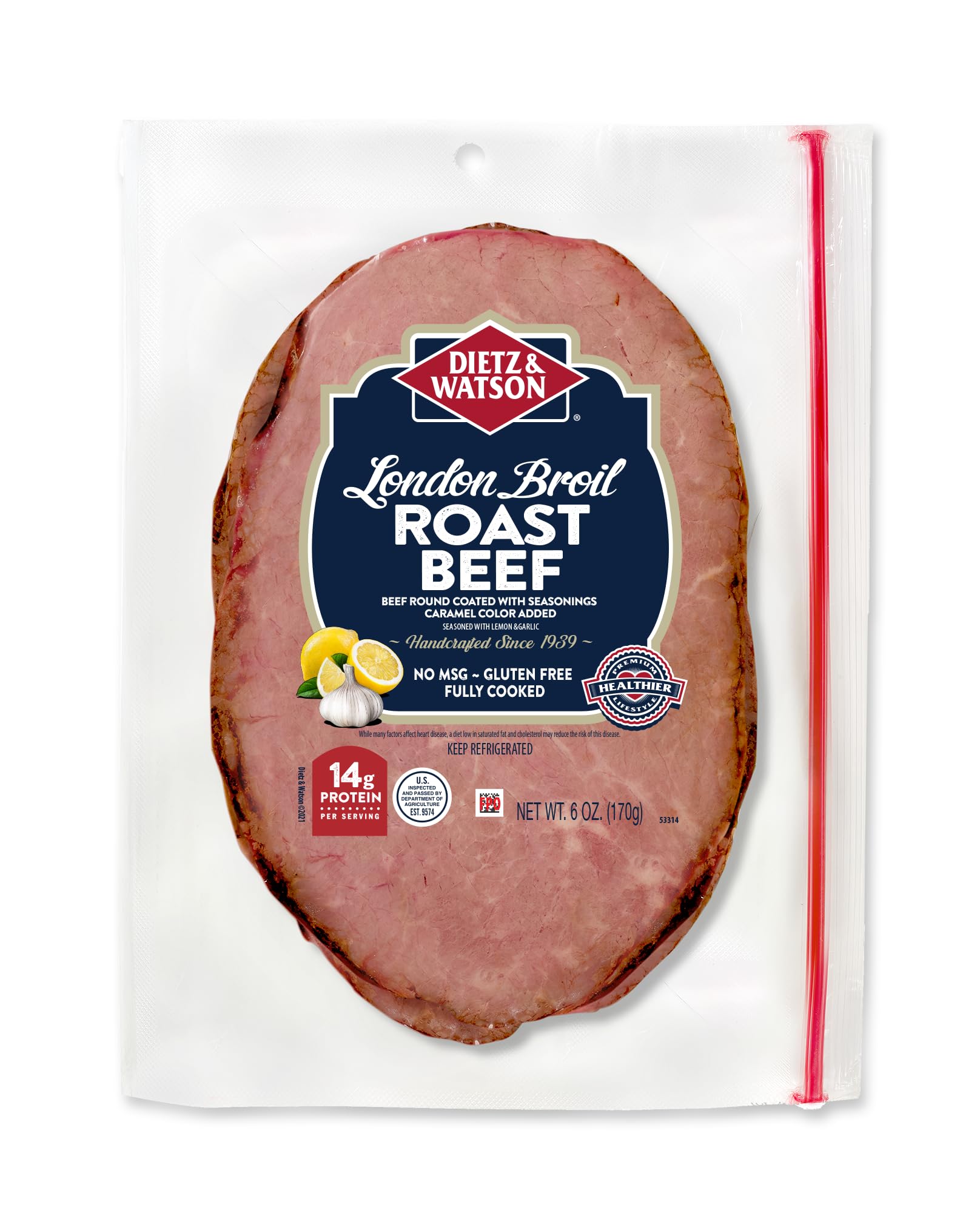 Amazon.com: Dietz & Watson London Broil Thin Sliced Roast Beef, 6