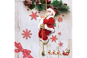 Santa Claus Climbing A Chain