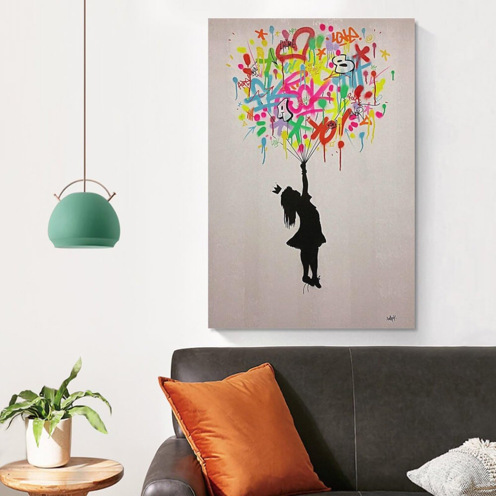 Amazon.co.jp: バンクシー・バルーン・ガール・ペインティング