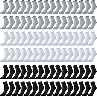 120 Pairs Mens Quarter Ankle Socks Lightweight Athletic Socks Casual Socks Bulk Pack for Homeless Men Women Size 9-11