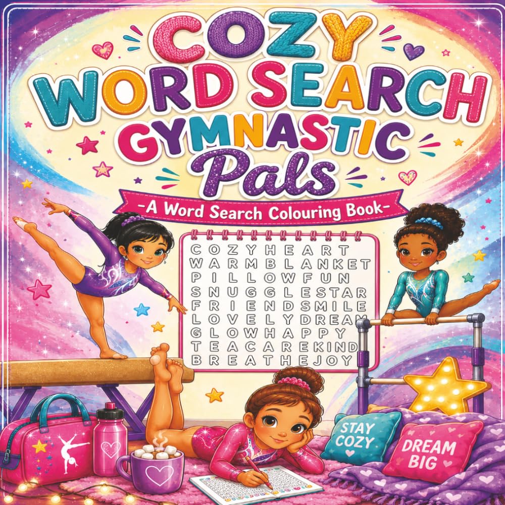 COZY WORD SEARCH GYMNASTIC PALS: WORD SEARCH COLOURING BOOK | 30 PUZZLES AND SOLUTIONS INCLUDED