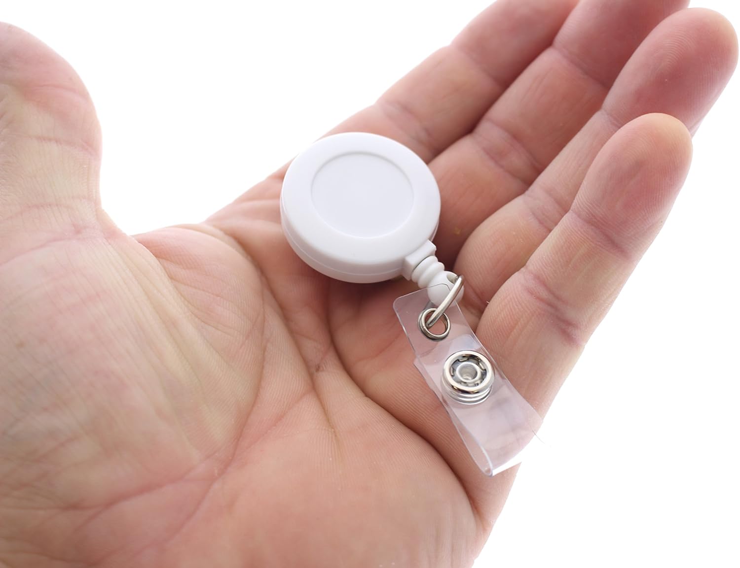 Bulk 100 Pack - Premium Retractable ID & Key-Card Badge Reels with Secure Metal Belt Clip and 34” Pull by Specialist ID