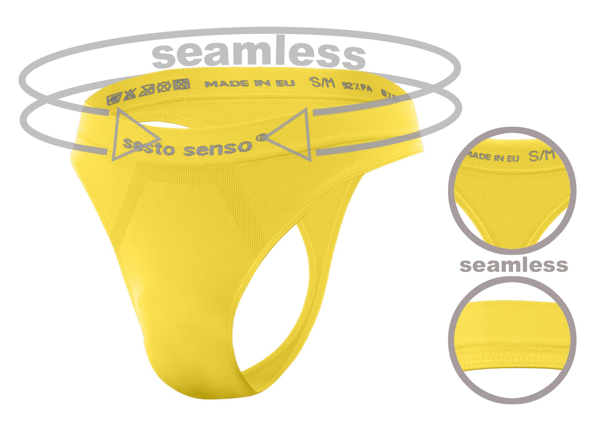 sesto senso Uomo Seamless Strings Mutande G-Strings Sexy Intima di Base Perizoma 3 Pack