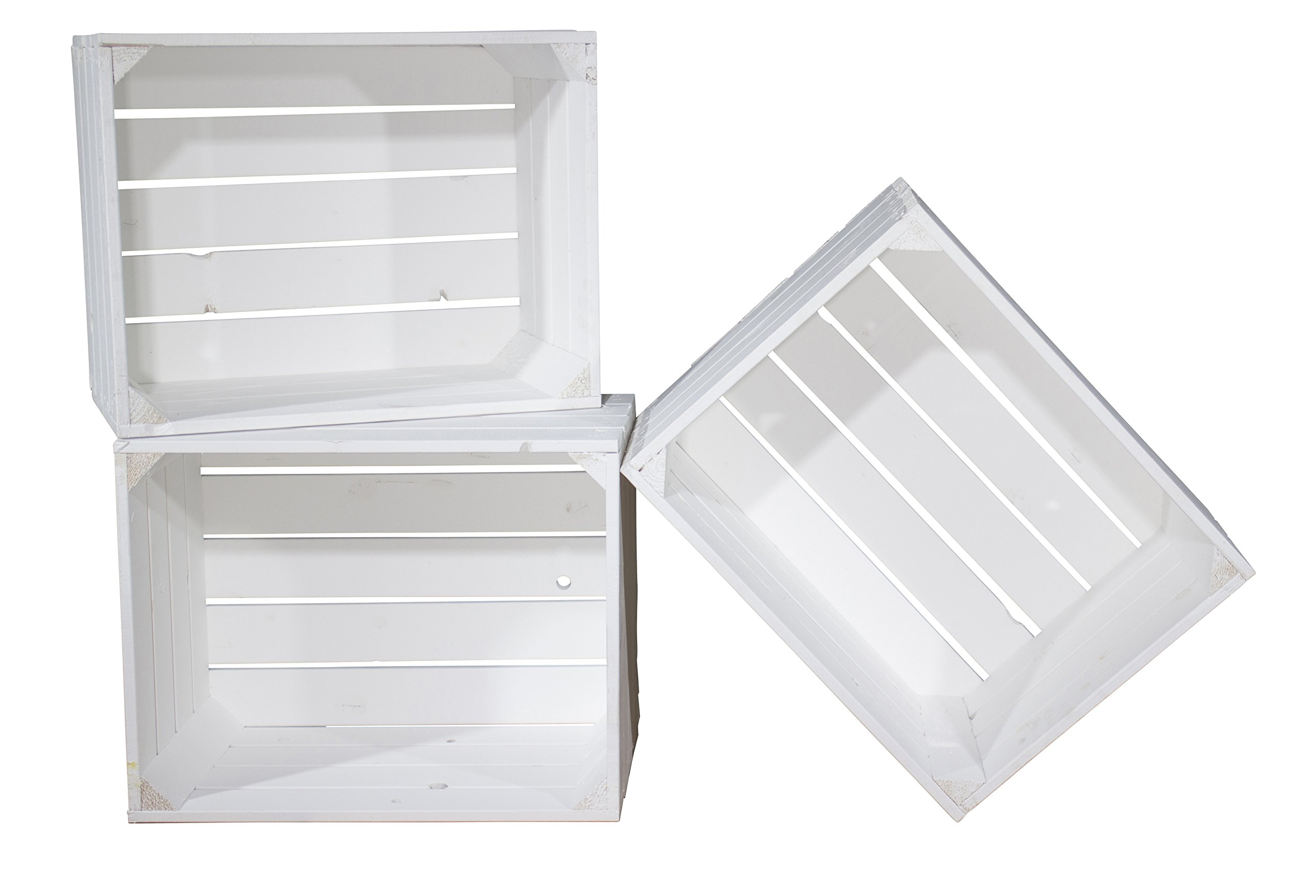 Set of 9, White Wooden Decorative Wooden Box 50x40x30 cm
