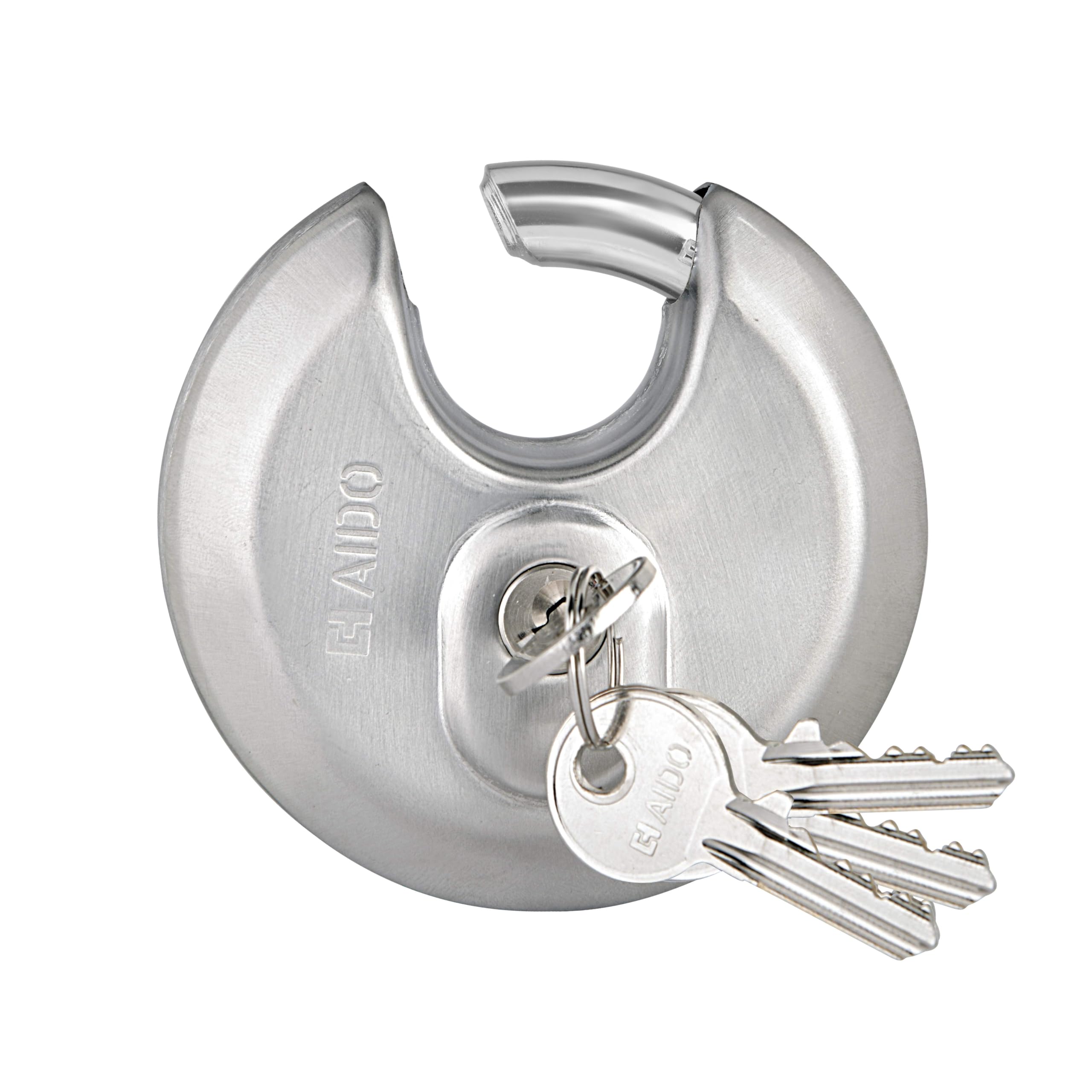 AIDO by dormakaba Group 70mm Heavy-Duty Disc Padlock | Gates, Shops, Warehouse Shutters & Outdoor | 4 Keys I Rust-Resistant | Anti-Sawing | Boron Shackle |Stainless Steel | 2 Yr Warranty — Amazon image 9