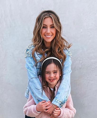 Miniatura 7 de Diademas blancas para mujer, diadema blanca de piel sintética para mujeres y niñas, banda de plástico duro para cabeza de colores sólidos, bandas