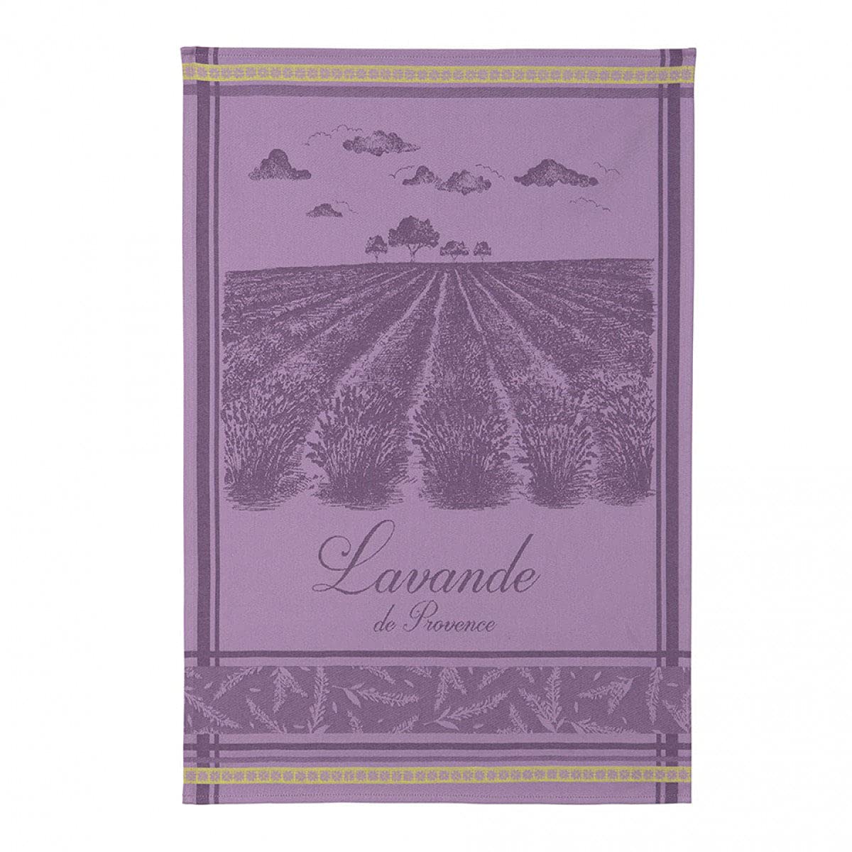 Coucke French Cotton Jacquard Towel Lavender Fields 20" x 30" Lavender 100% Cotton