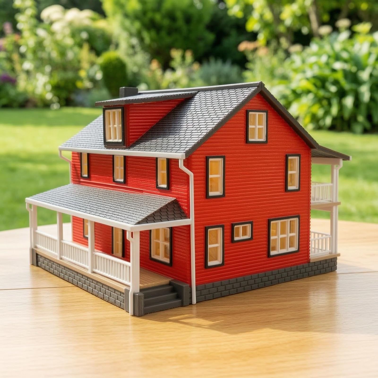 Modellino di Casa con Luci Decorativa Casa in Miniatura Creativa Modellismo per Collezionisti, Modellisti