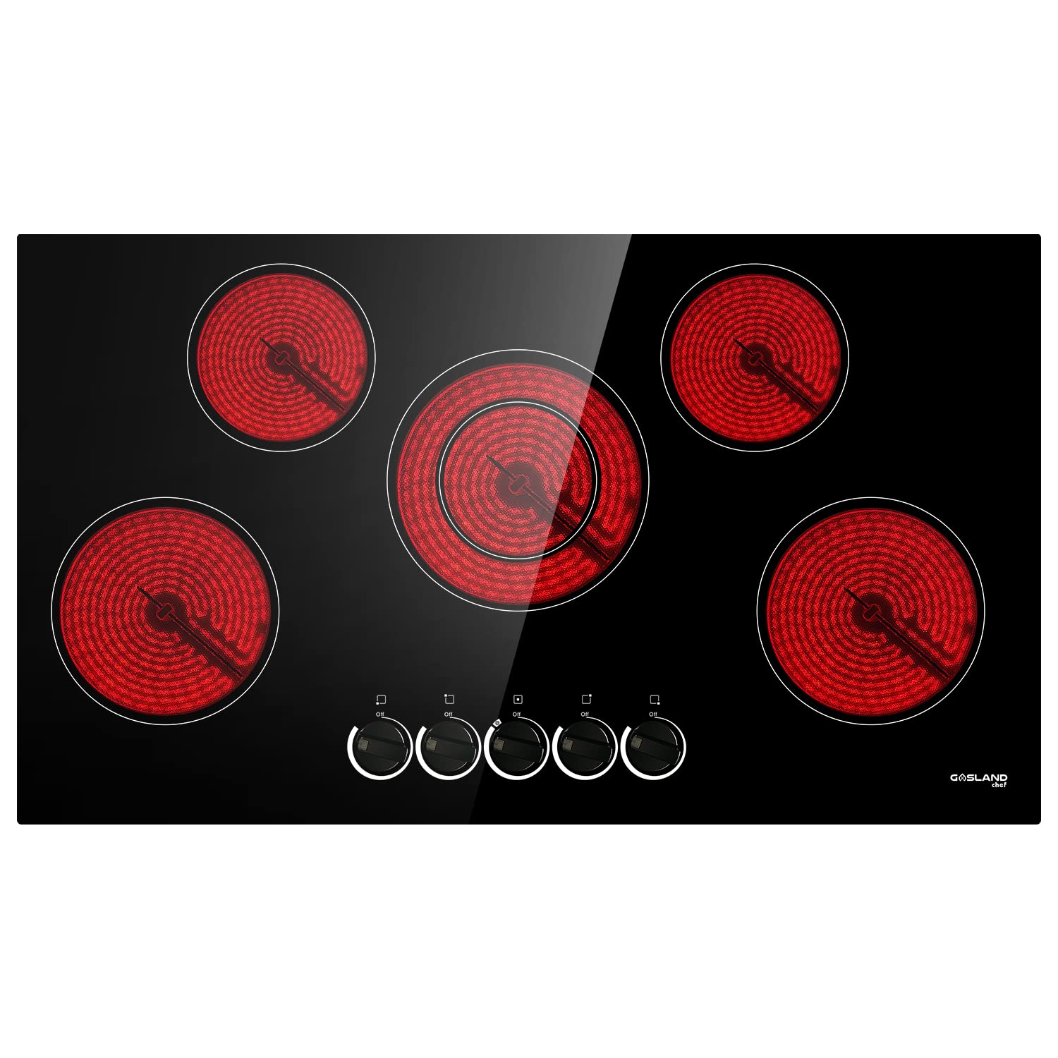 36 Inch Electric Cooktop, GASLAND Chef CH90BS Ceramic Cooktop, Builtin