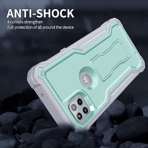 Miniatura 5 de DUOPAL Funda para Motorola Moto One 5G Ace, protección de grado militar a prueba de golpes con protector de pantalla HD de vidrio templado y soporte