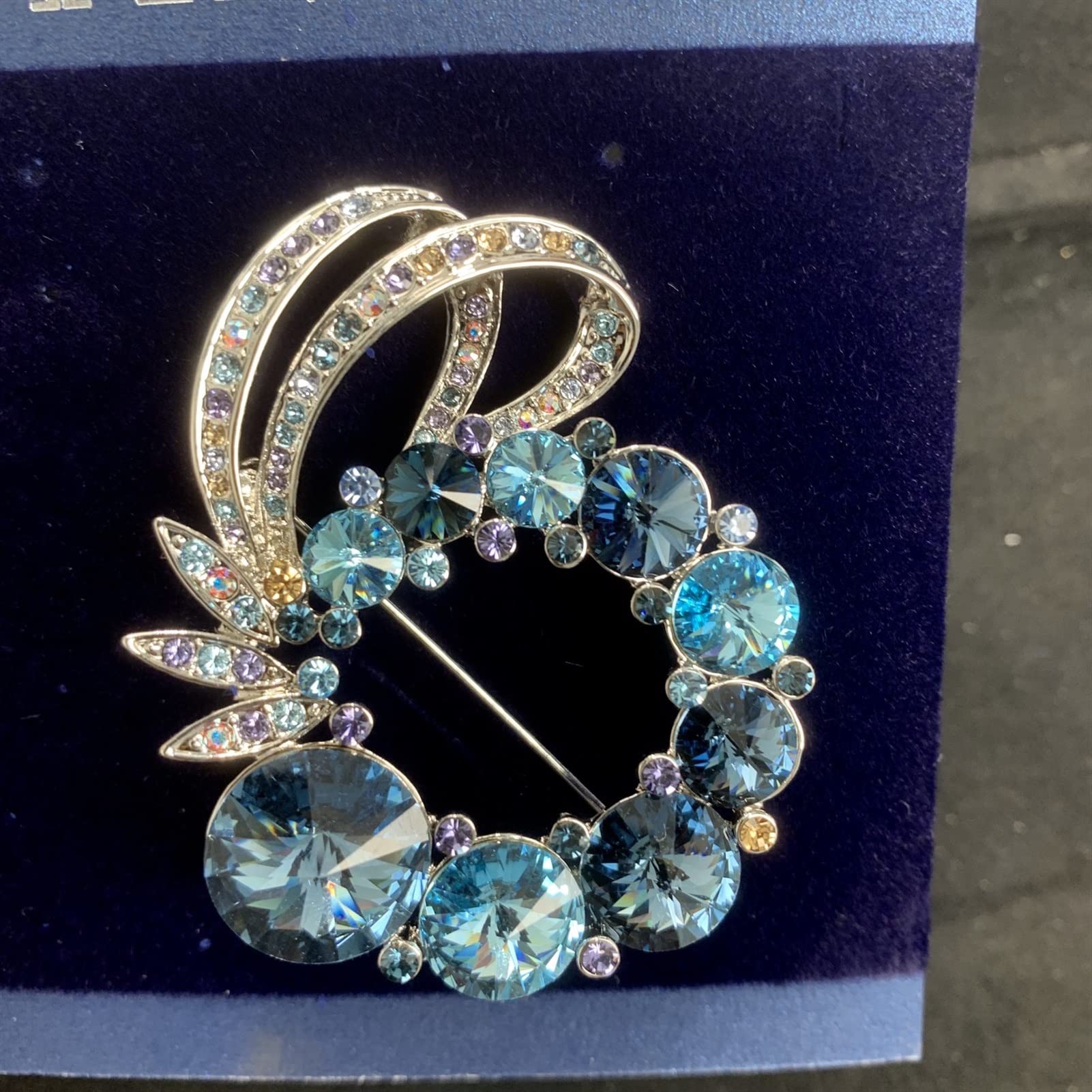 RAN-Brooch Kristallbrosche Bunte Kreis Kranz Brosche Weibliche Mantelbrosche voller Strasssteine ​​Pin Zubehör