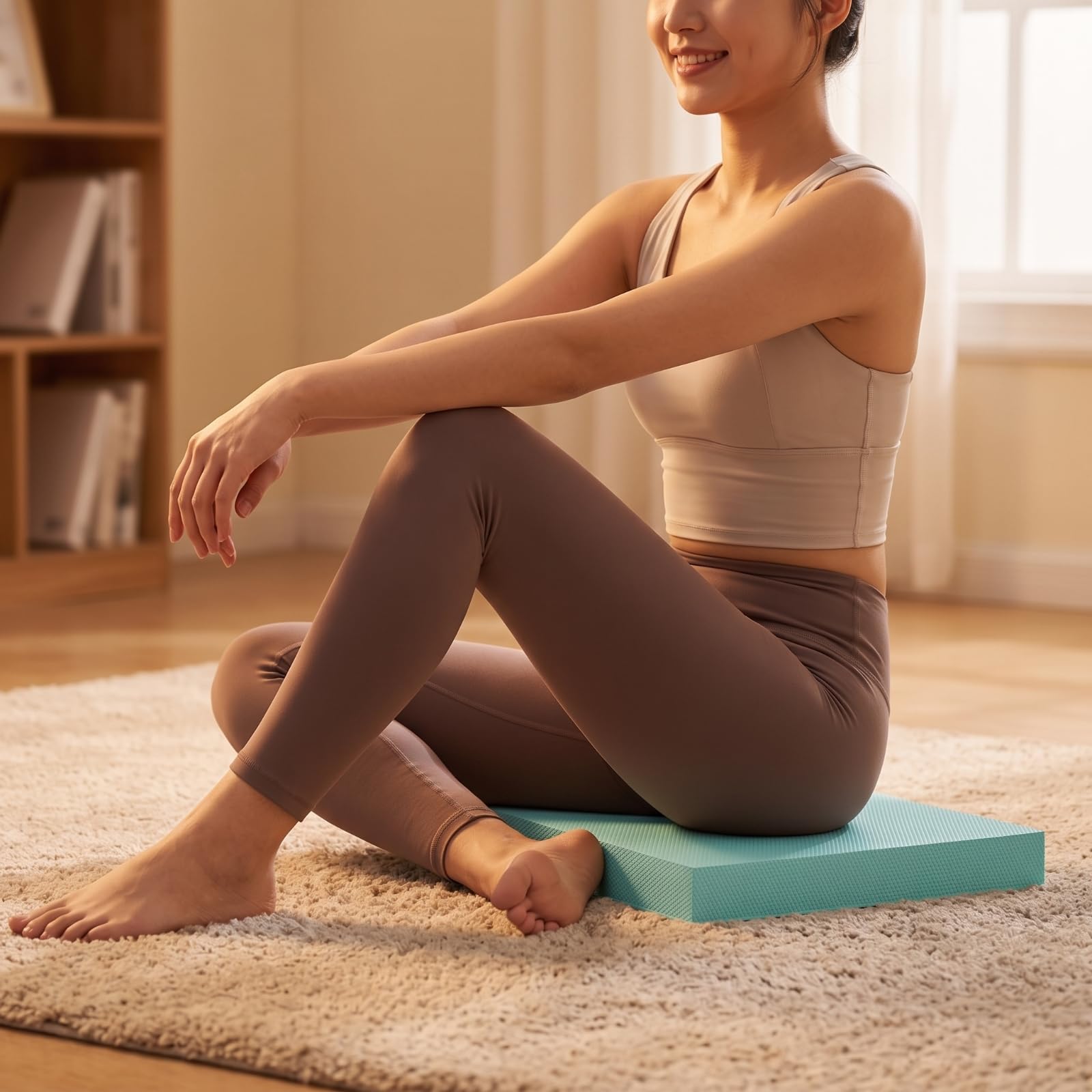 Almohadilla de Equilibrio Cojín de Balance Colchoneta de Estabilidad de Entrenamiento con Superficie Segura y Material TPE Adecuada para Fortalecer, color to 2, 50cm