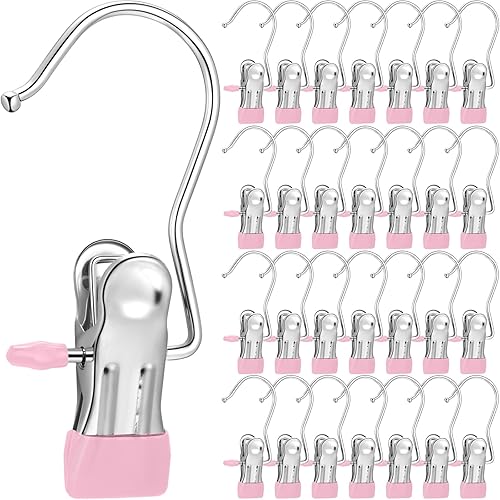 150 ganchos para botas, ganchos para ropa sucia, ganchos para colgar ropa de acero inoxidable, ganchos portátiles para armario, calcetines de viaje,