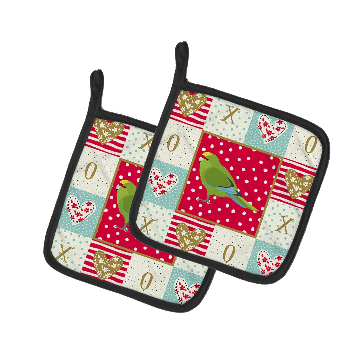 Caroline's Treasures CK5524PTHD New Zealand Sittich Love Topflappen, 7,5 HX7,5 W, Mehrfarbig