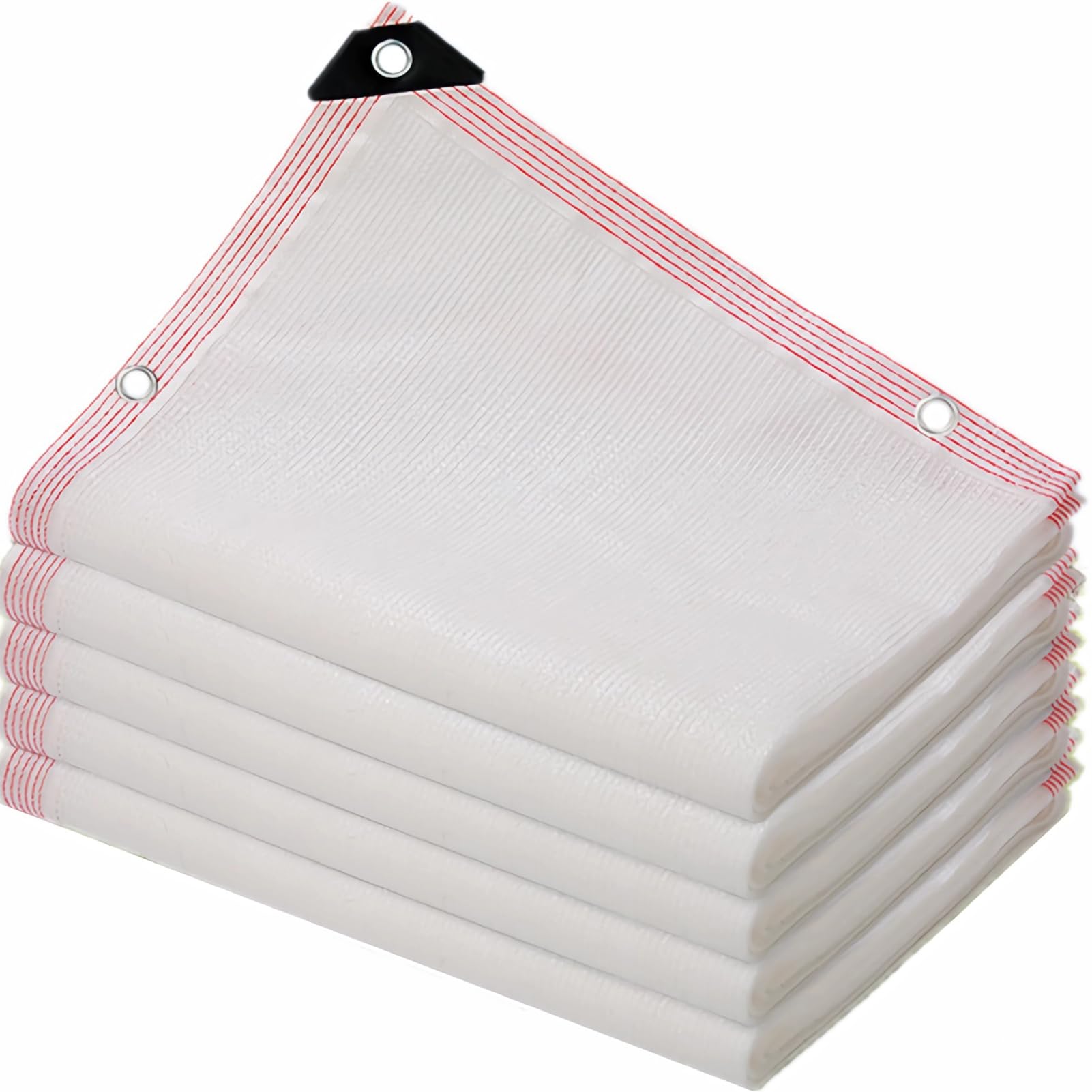 CAQXAQPWhite Shade Net Greenhouse Shade Cloth,0.5X1m Sun Shade Netting with Grommets Rectangular Sunblock Shading Net for Garden Plant Pergola Car Cover,85% Shading Rate Garden Net