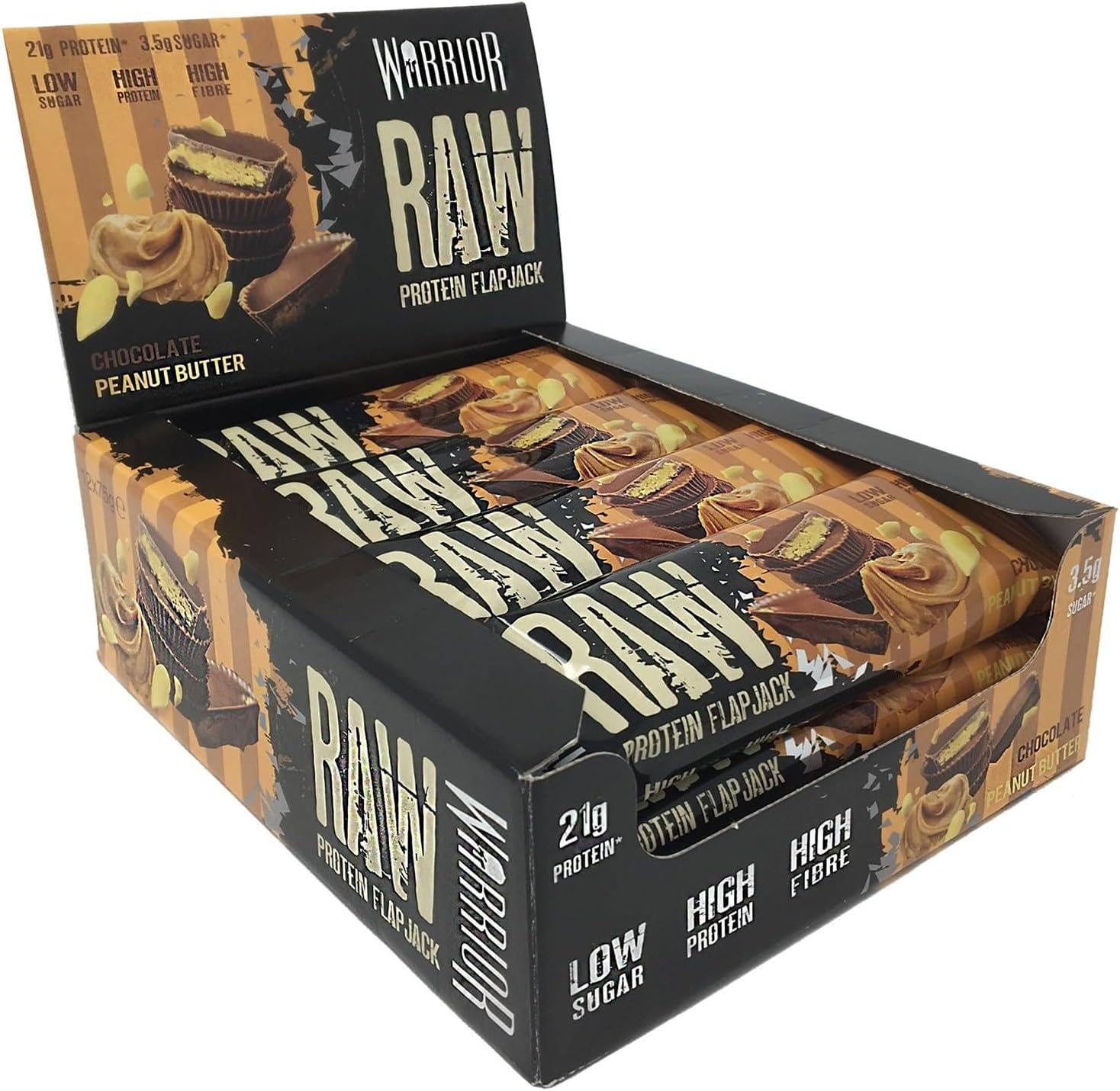 Warrior Raw Protein Flapjack-Chocolate Peanut Butter 75g