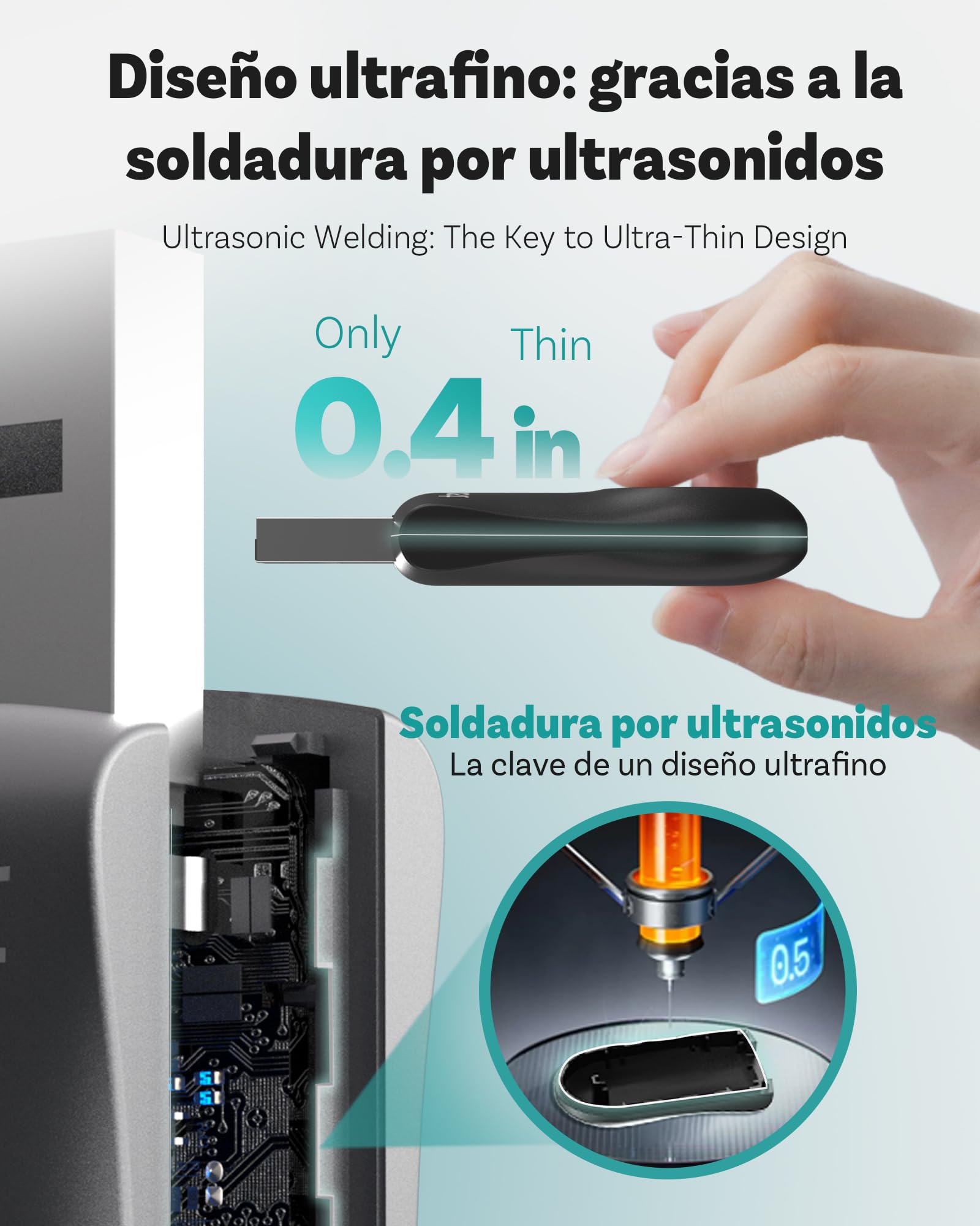OTTOCAST Nuevo 2025 Mini Flow – Adaptador inalámbrico CarPlay & Android Auto, Dongle 2 en 1, Plug & Play, Compatible con iPhone & Android, para Coches Desde 2016 (No Compatible con BMW/Tesla)