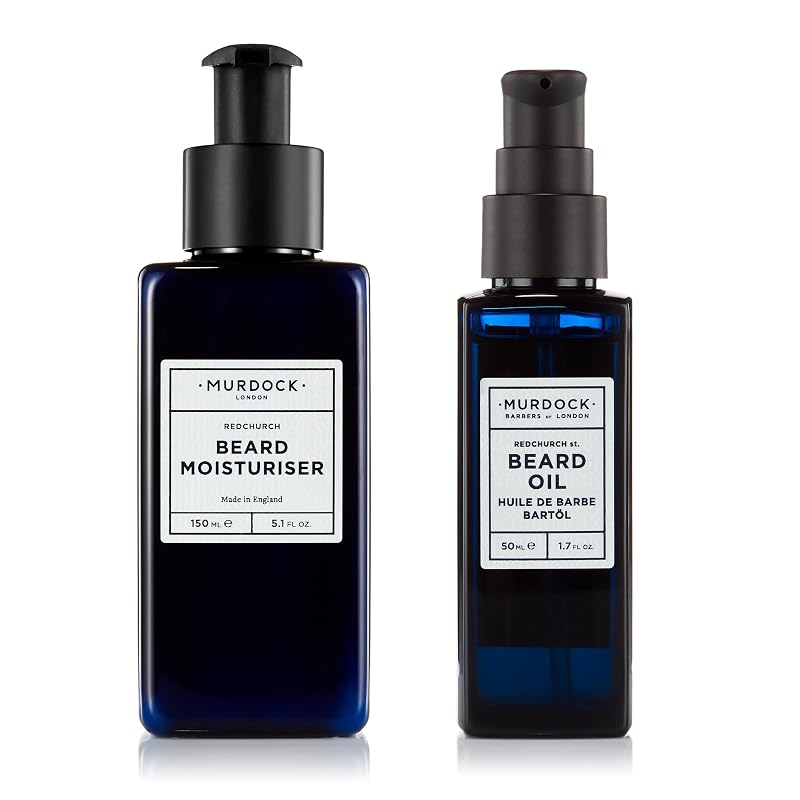 Murdock London Conjunto com hidratante e óleo para barba, 1,7 oz e 5,1 oz