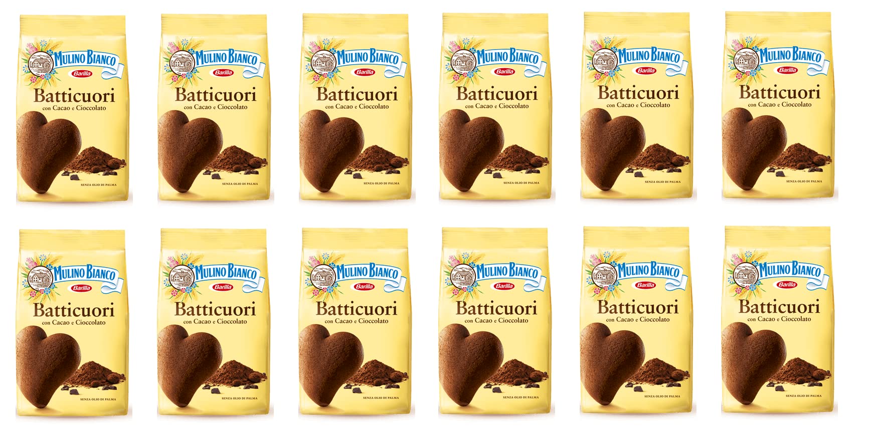 12x Mulino Bianco Kakao Kekse Batticuori Italien biscuits cookies kuchen brioche