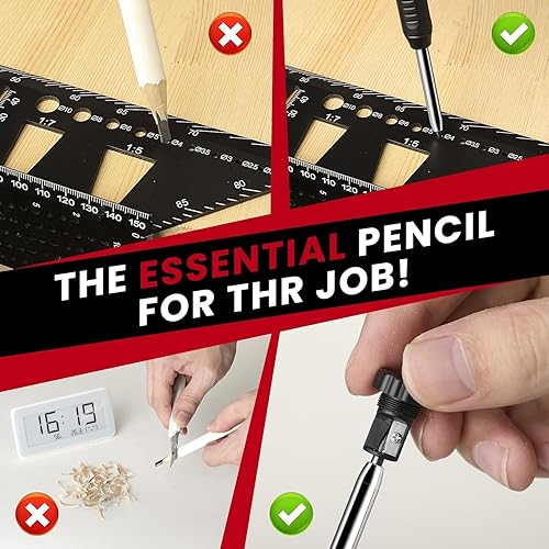 Miniatura 4 de Saker Herramienta para medir y duplicar contornos, bloqueo a 10 pulgadas, ajustable y precisa, ideal para duplicar formas irregulares en trabajos de