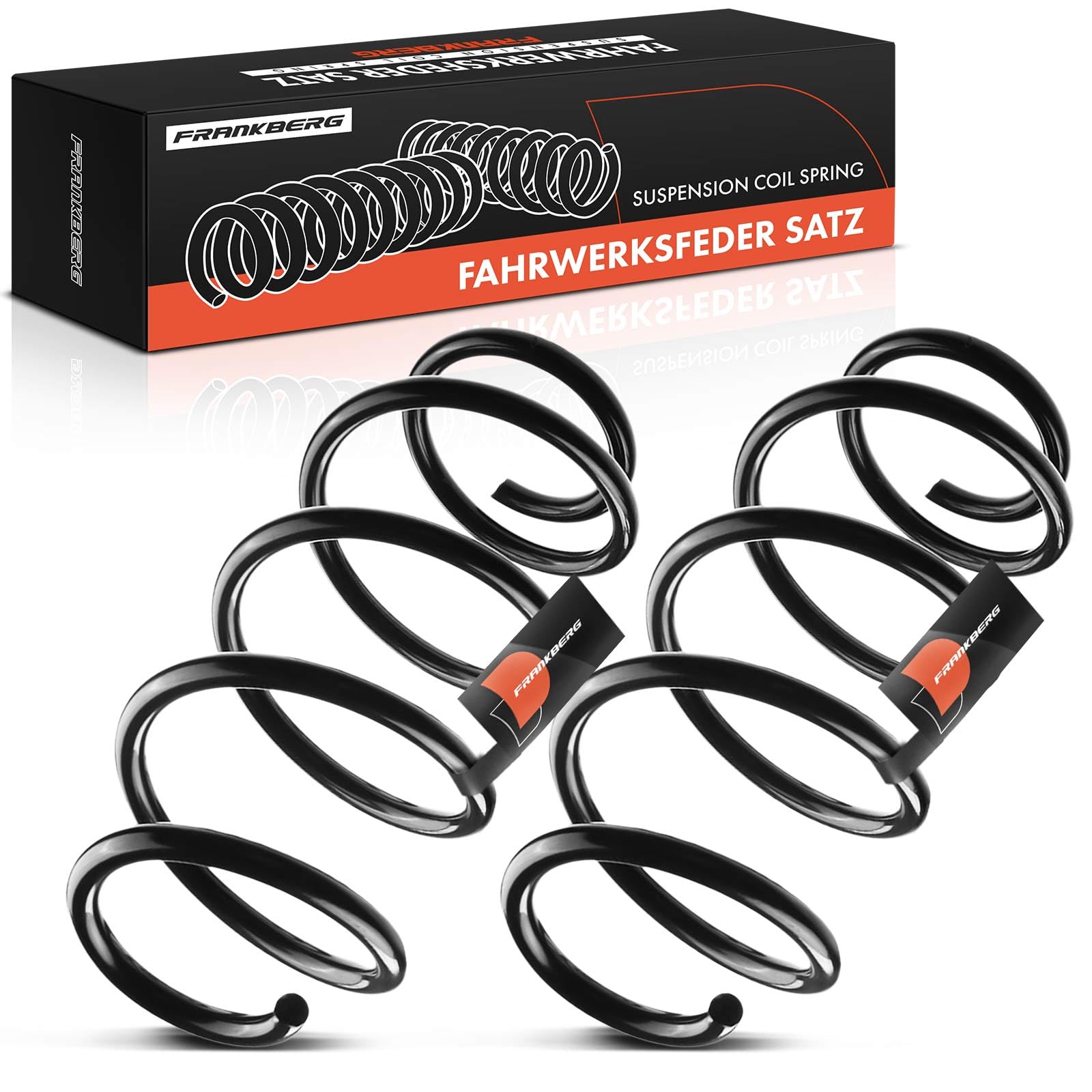 Frankberg 2 ressorts de suspension pour essieu avant 8200275459 | Compatible avec: Clio III BR0/1 CR0/1, Clio III Grandtour KR0/1