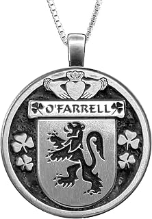O'Farrell Irish Coat of Arms Disk Pendant