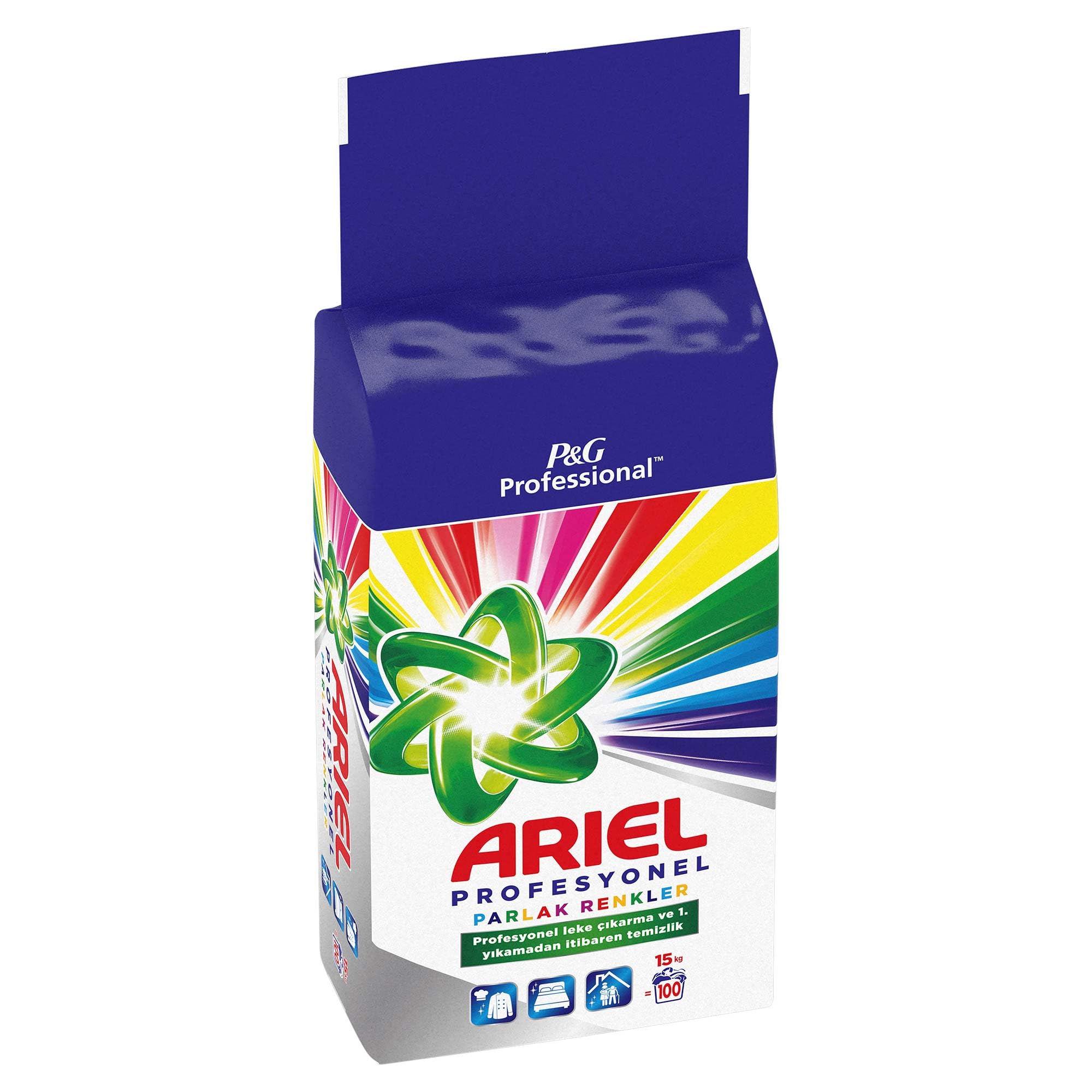 Ariel Professional Toz Çamaşır Deterjanı Parlak Renkler 15 Kg 100