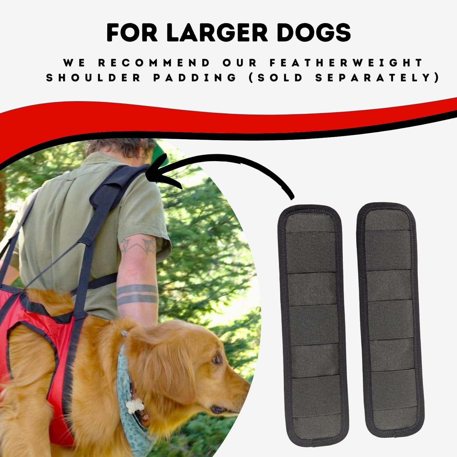 Fido Pro Airlift Notfall-Tragetuch für Hunde, Rot, Größe L