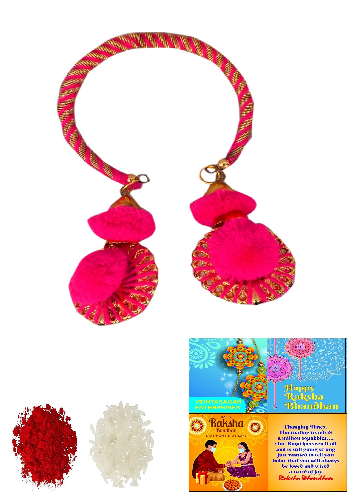 Vidhyasagar Enterprises VSE Designer Kada Rakhi for Women with Greeting & Roli, Chawal (Size 2 * 6) (B08B3YYG3X) Amazon Price History, Amazon Price Tracker