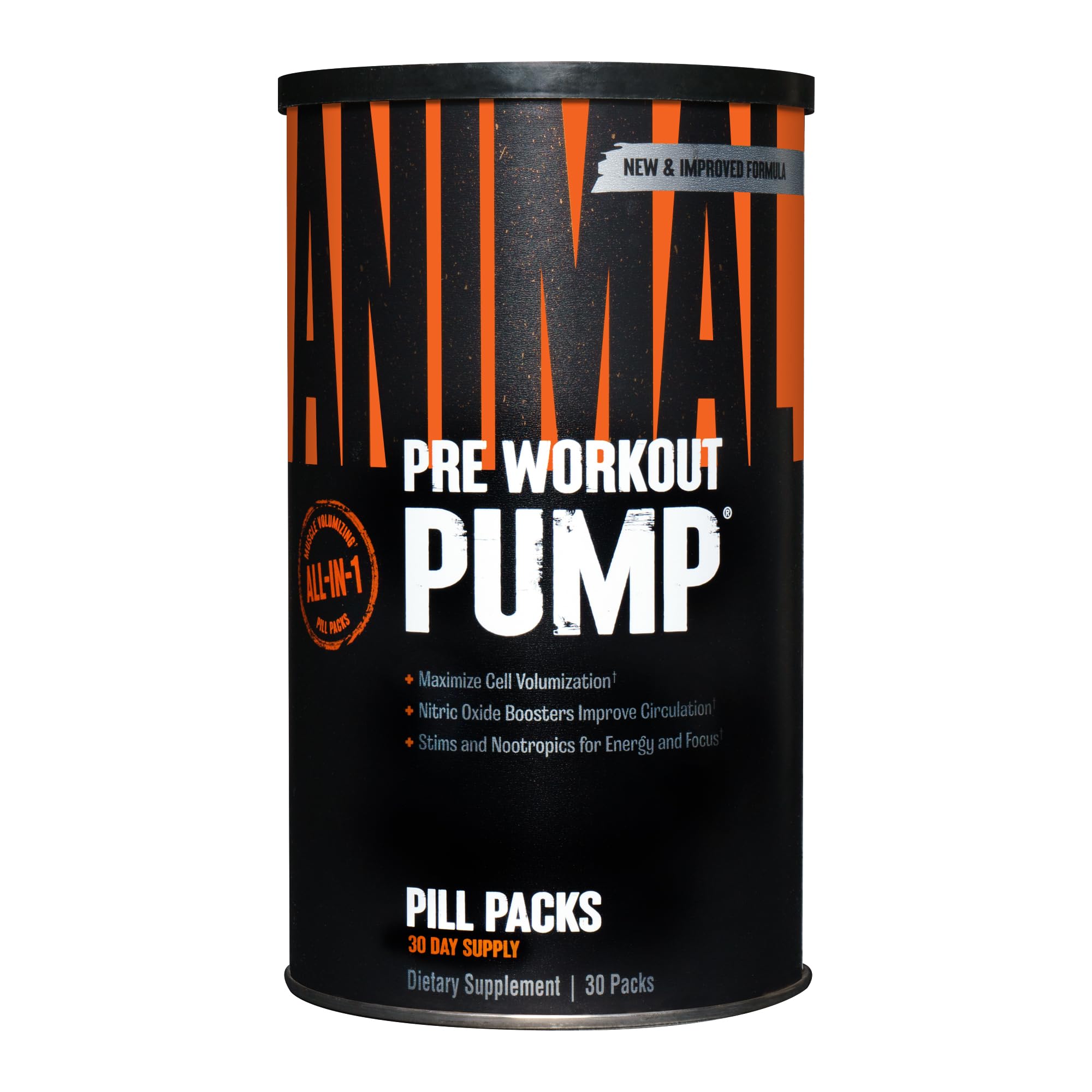 Universal Nutrition ANIMAL PUMP – Pre Workout mit Kreatin, L-Arginine, Beta Alanin, Taurin, Glutamin & Koffein für maximalen Pump, Energie & Versorgung mit Aminosäuren beim Training, 30 Einheiten