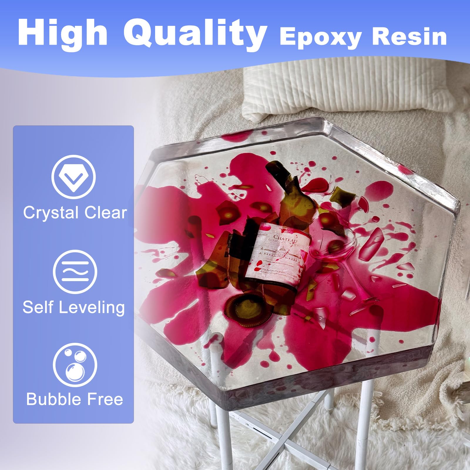 2 Gallon Epoxy Resin with Pumps, Bubble Free Resin Epoxy Kit, Crystal Clear Epoxy Resin and Hardener for DIY Art, Molds,Craft: 4 gallon