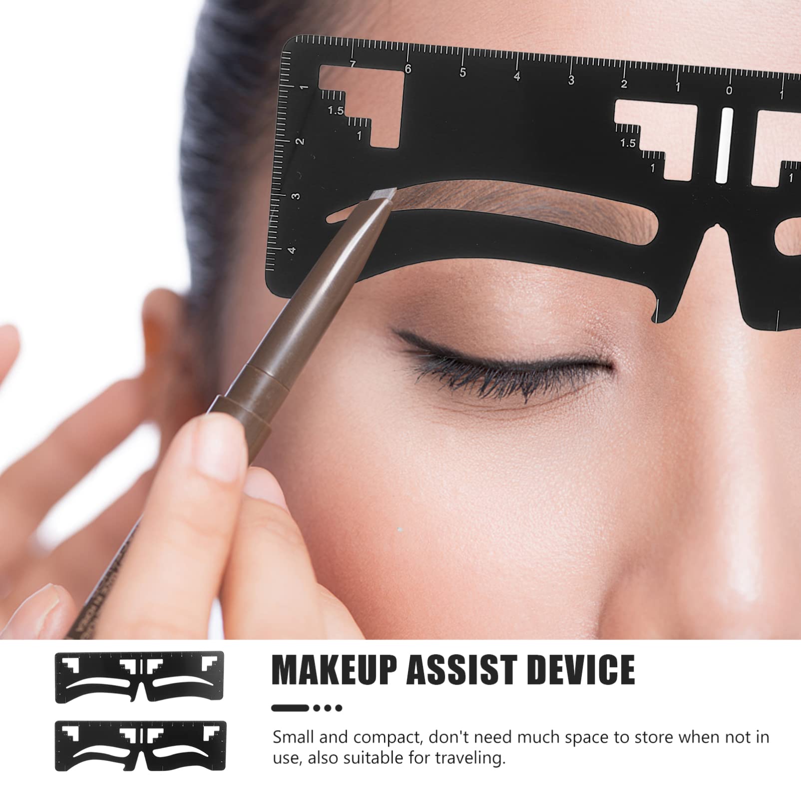 MAGICLULU 3 Set Di Stencil Per Sopracciglia Righello Dispositivo Per Disegnare Sopracciglia Femminili Facile Da Usare Per Modellare Progettare Compatto Per I Viaggi 2 Pezzi*3