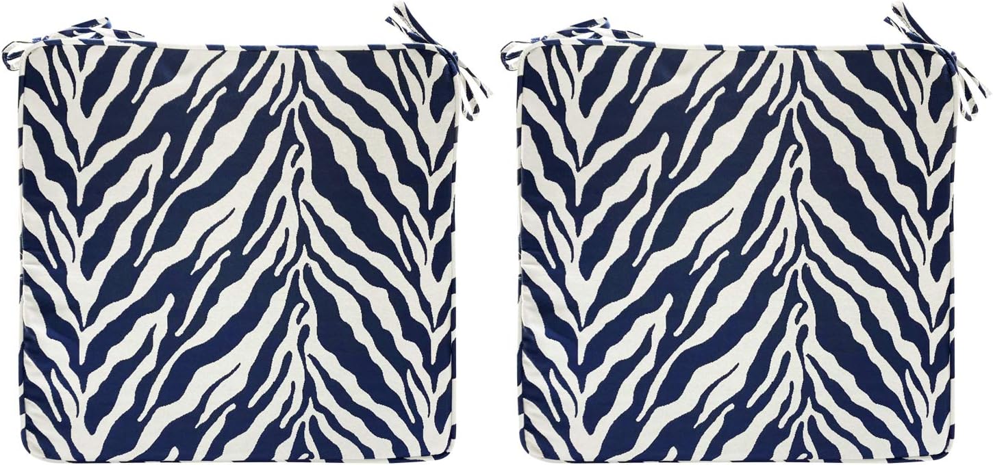 Fabritones Outdoor Chair Cushions Set of 2 Red Patio Seat Cushions 18x18 Inch Geometric Triangle Square Chair Pads