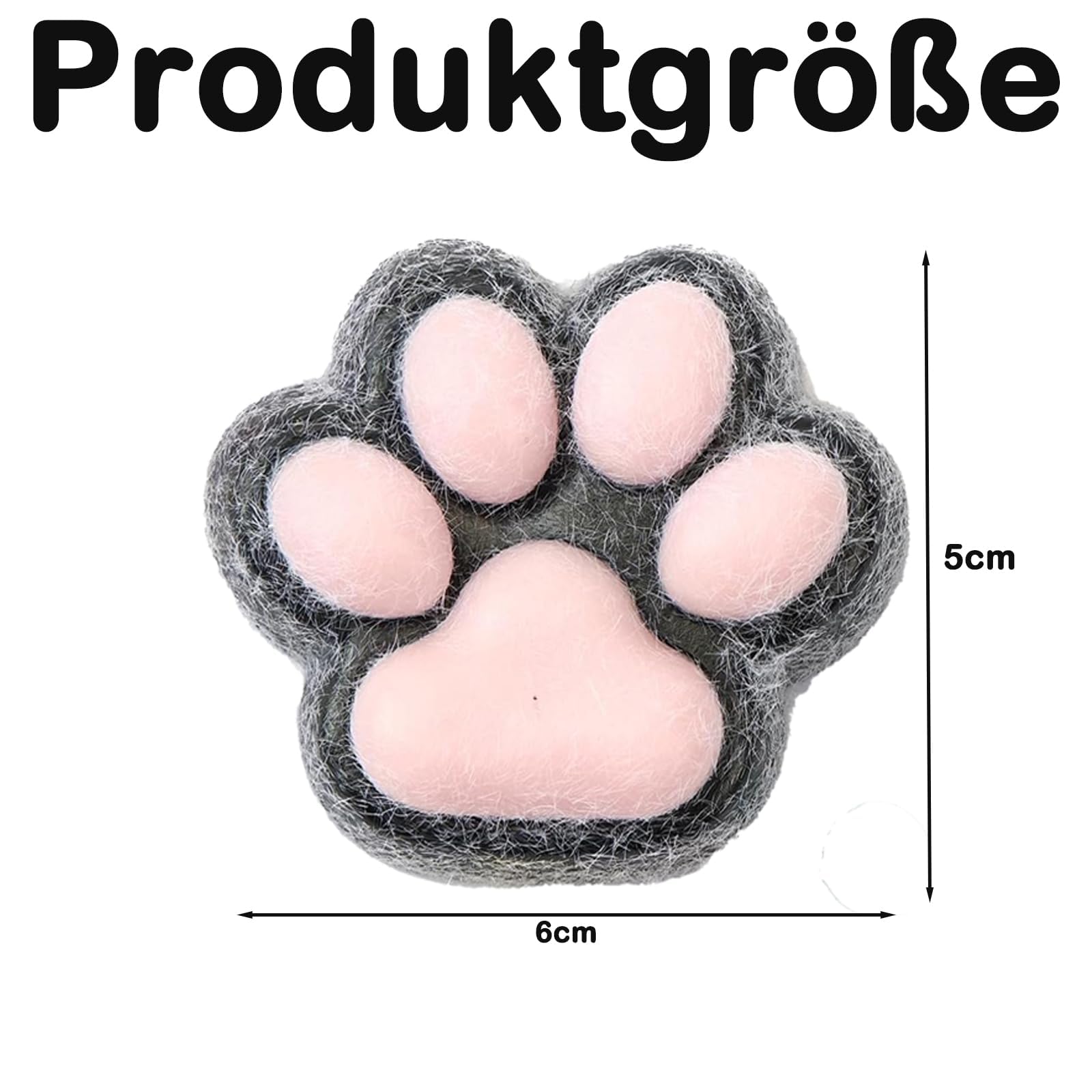 Taba Squishy Katzenpfote – Weiches Quetschspielzeug, Stressabbau, Aus TPR, Rosa, 1 Stück