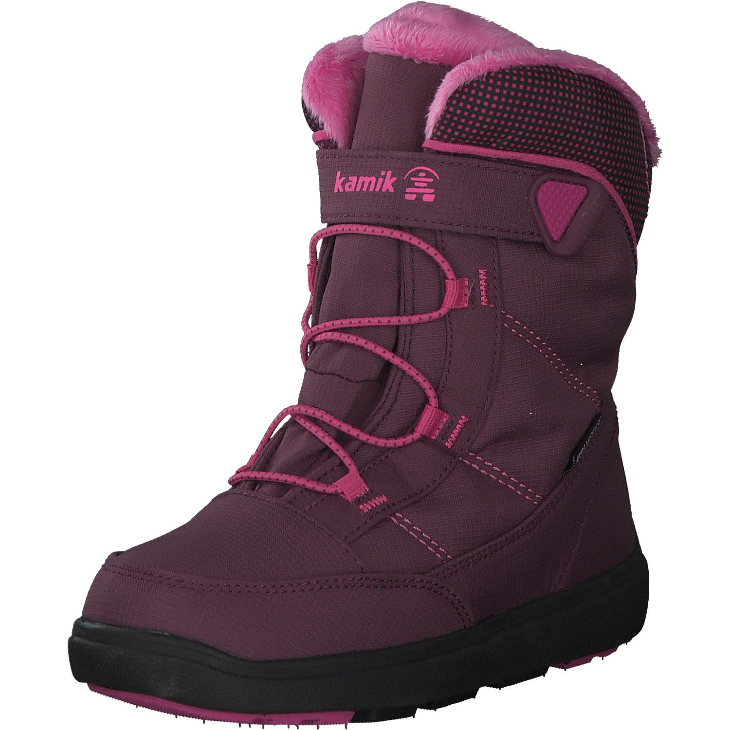 Kamik Southpole4 Kinder Schneestiefel Stance - Wasserdichte Winterstiefel Warm gefüttert - Jungen und Mädchen Stiefel - Perfekt für den Kinderfuß magenta EU32
