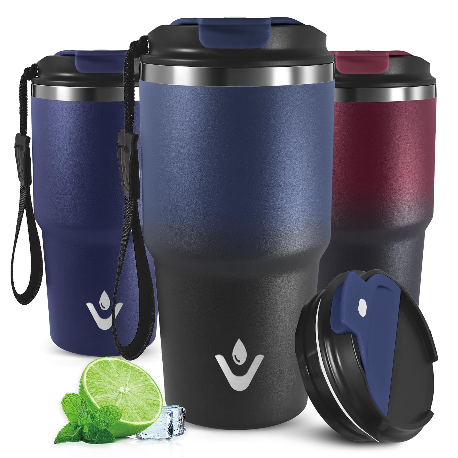 Mujigaga 20oz Portable Airtight Coffee Flask, Leak Proof Thermal Cup, Thermal Cup for Hot and Cold Drinks, Vacuum Insulated Coffee Mug for Outdoor, Office, Travel